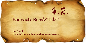 Harrach Renátó névjegykártya